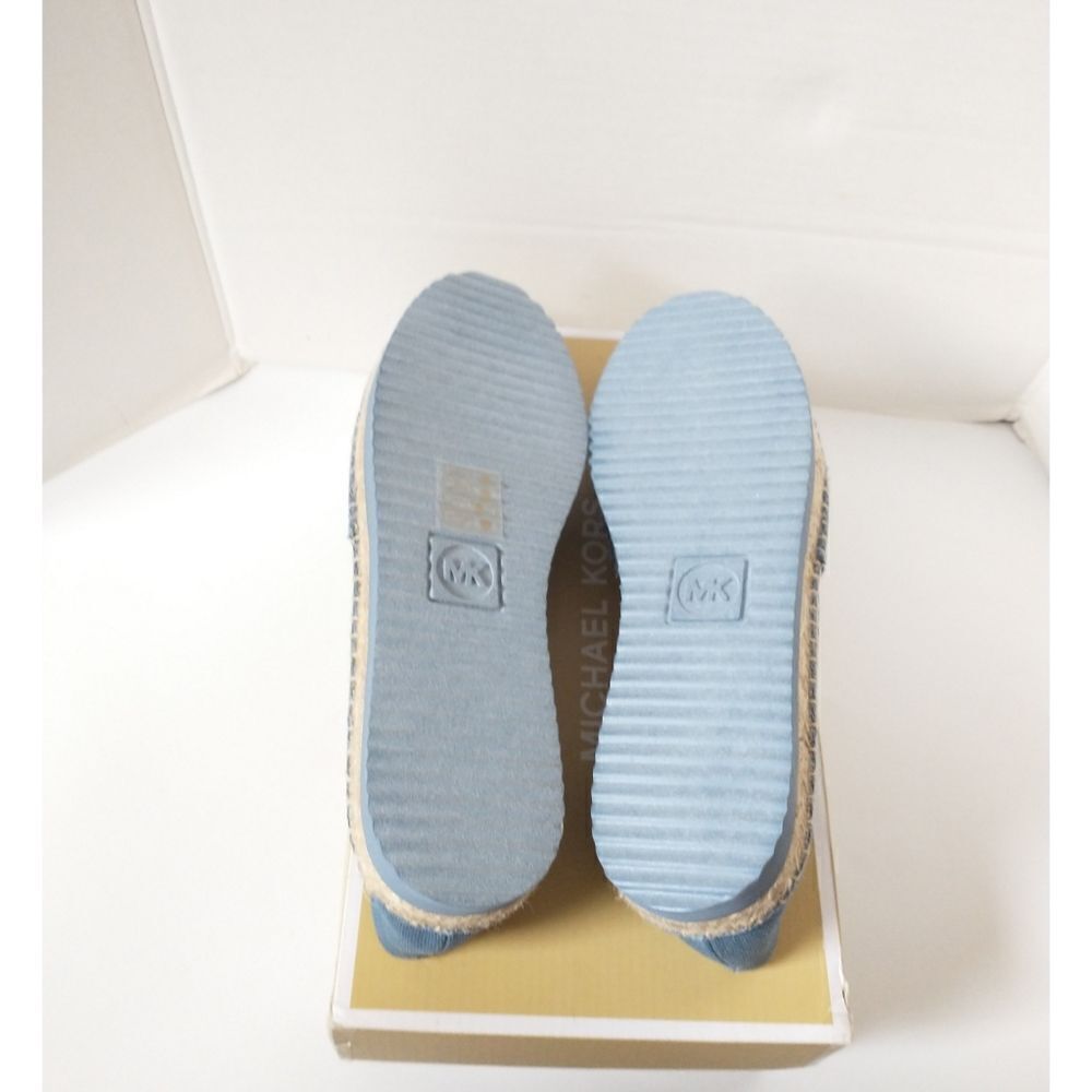 New! MICHAEL KORS Women's Vicky Espadrille Flats Shoes Denim Blue Size 9 - Picture 8 of 8